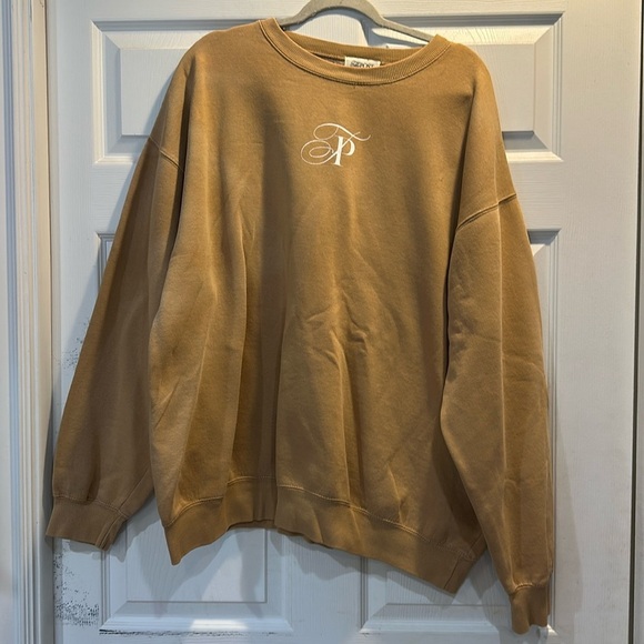 The Post Postie Signature Tan Oversized Logo Sweatshirt XL - Picture 1 of 8